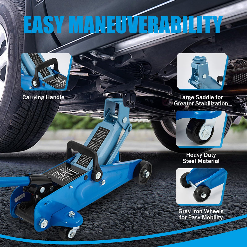 1.5 Ton Low Profile Steel Floor Jack O102