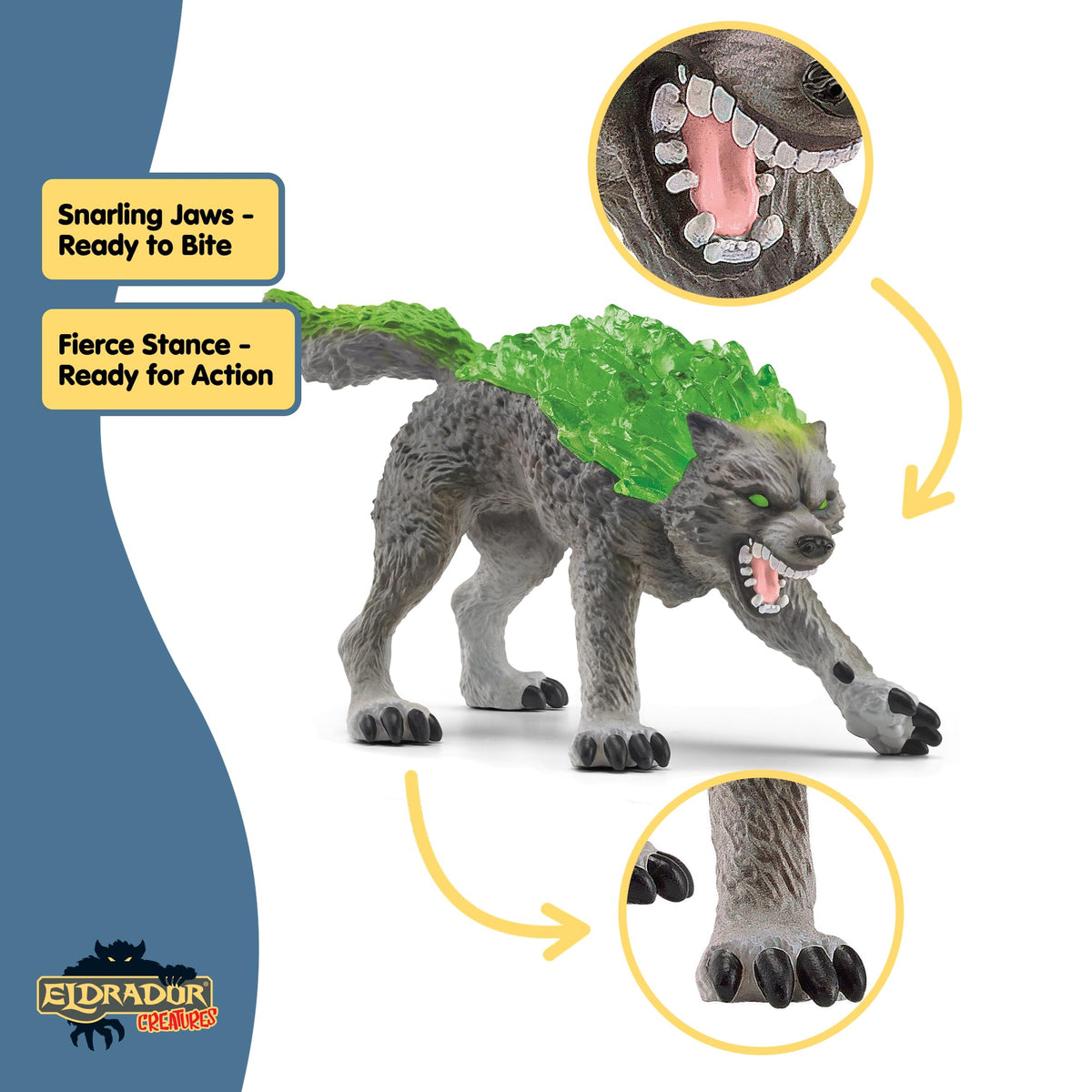 6" Stone Wolf Figurine Fantasy Animal Figure F6457