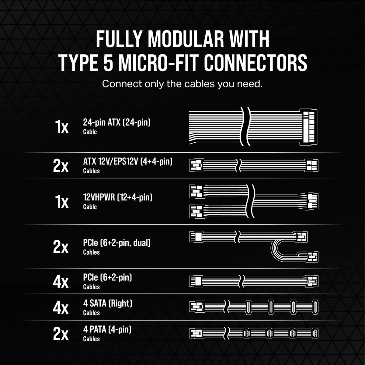 Fully Modular ATX Power Supply O731616