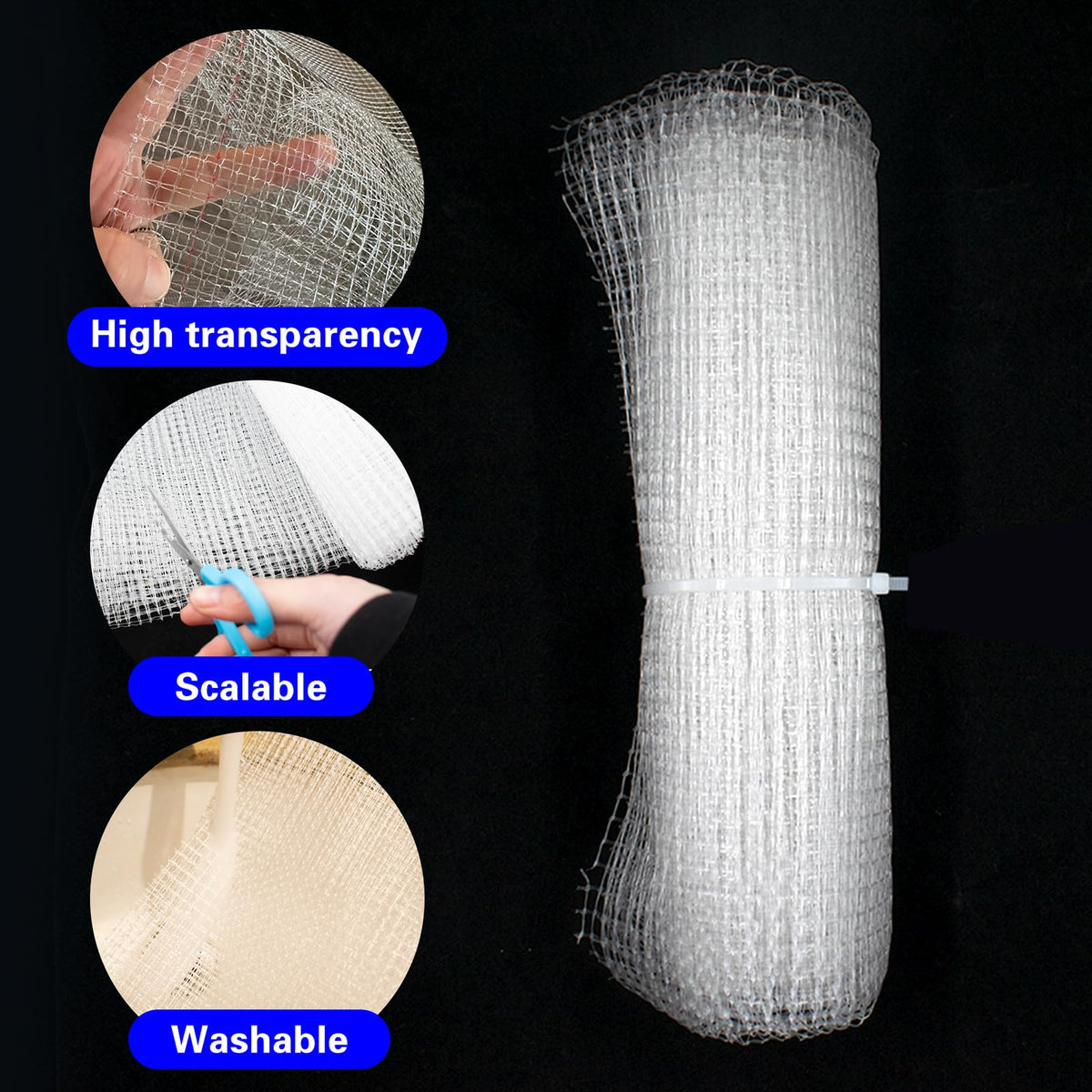 Clear Mesh Netting with 8 Screws Q607365