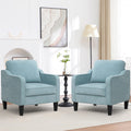 Teal Green Upholstered Accent Chairs Set of 2 J7073