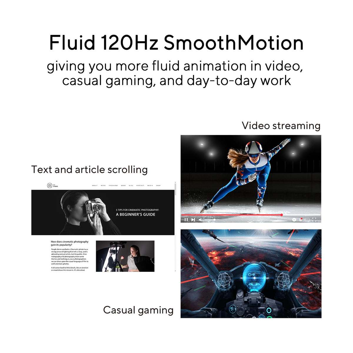 24" 1080P FHD 120Hz IPS Computer Monitor Y49293
