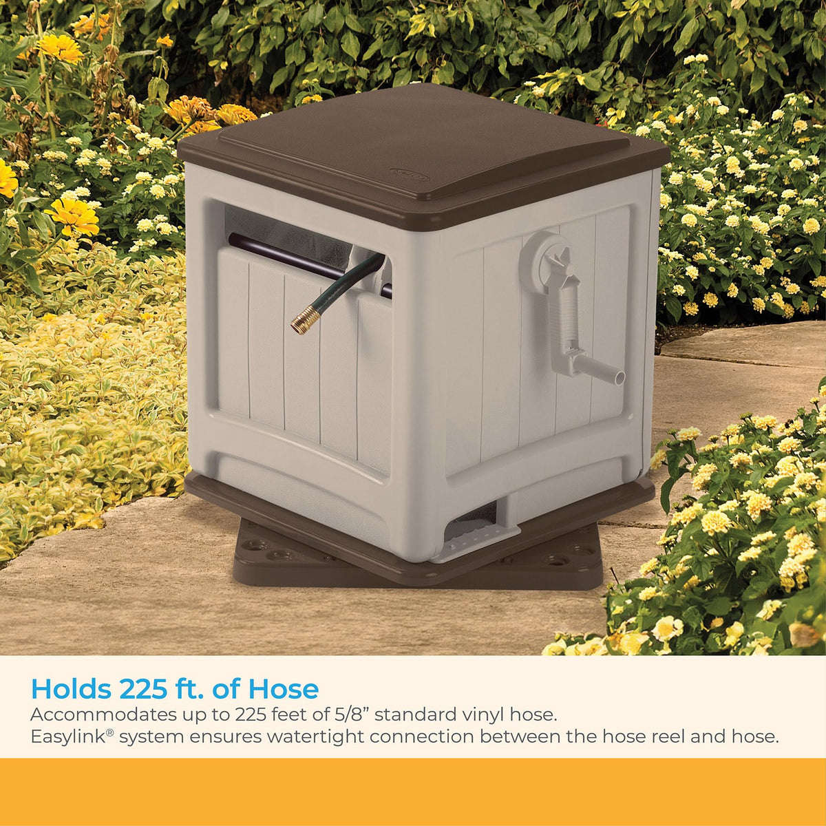 Swivel Hideaway Hose Reel with Crank Handle P36088