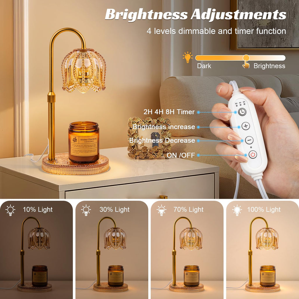 Candle Warmer Lamp with Timer & Dimmable Light U412073