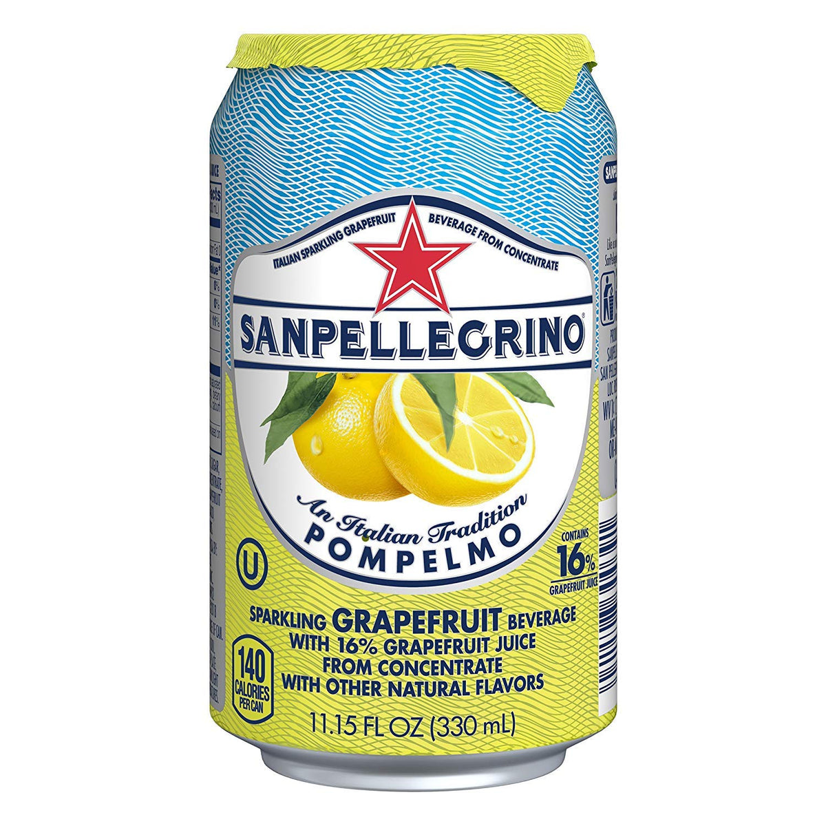 Italian Sparkling Grapefruit Beverage 24 Pack of 11.15 Fl Oz Cans E7248