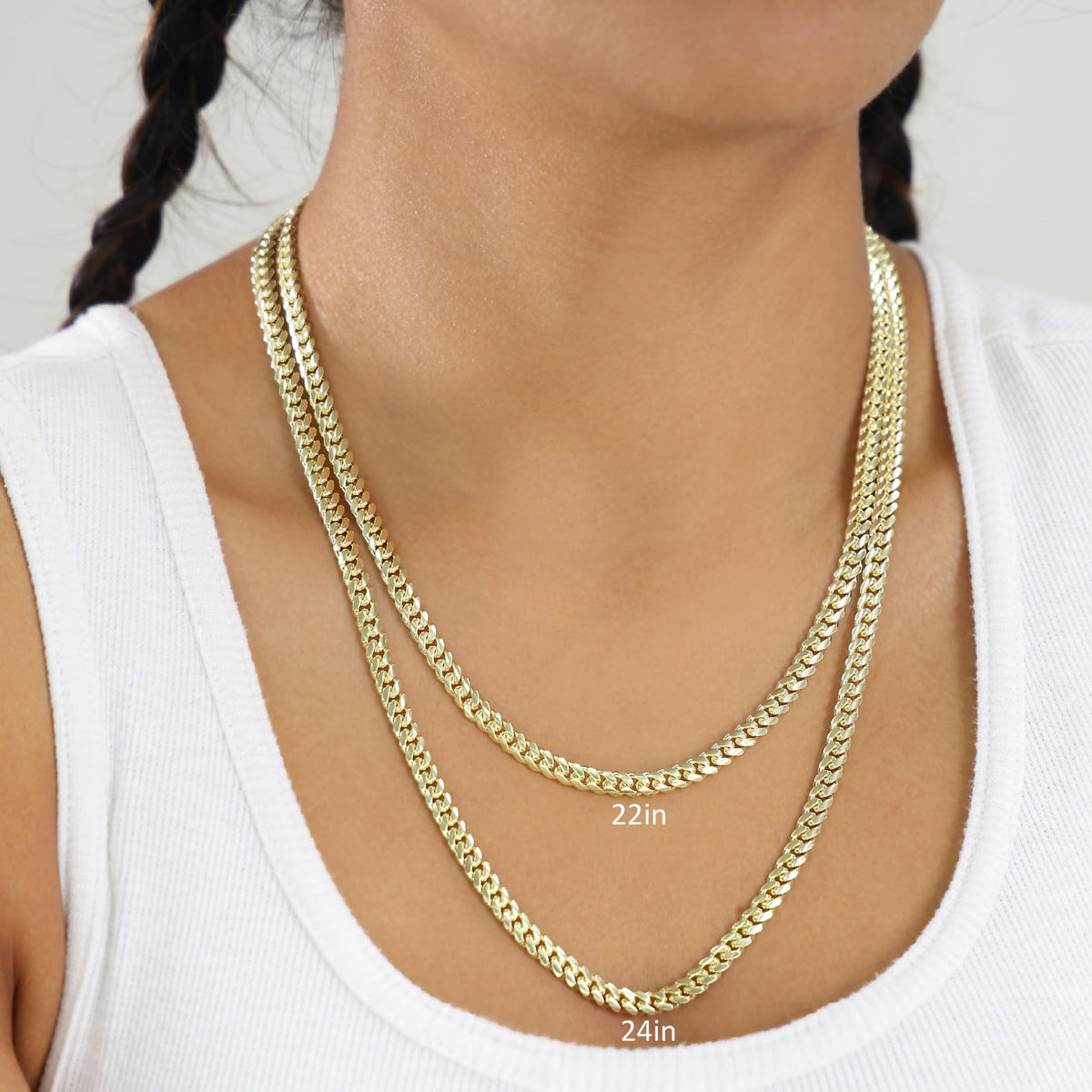 14k Yellow Gold Cuban Link Chain Necklace B431516