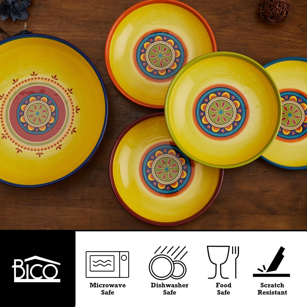 Ceramic Pasta Bowl Set of 5, Microwave & Dishwasher Safe U457