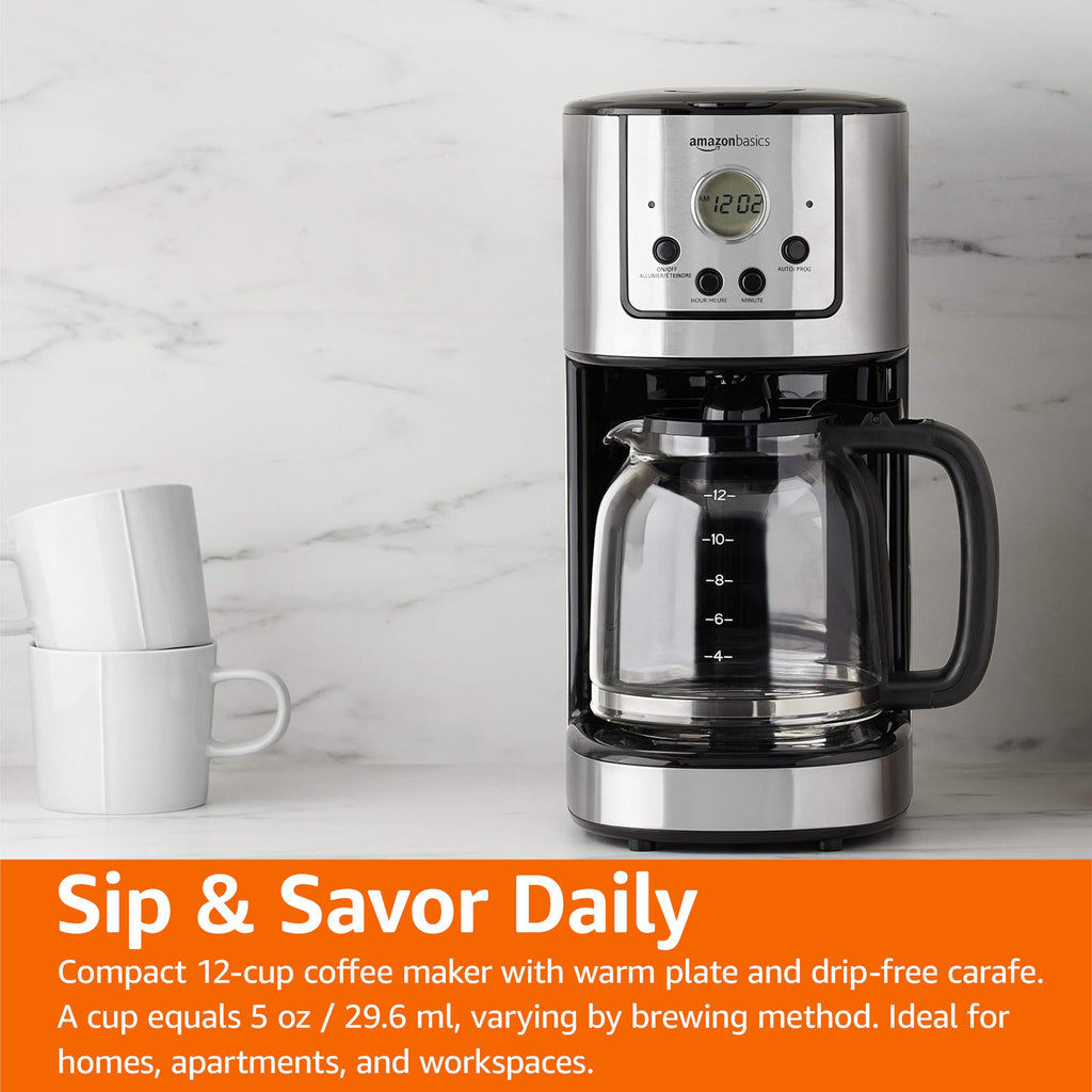 12 Cup Stainless Steel Programmable Coffeemaker E976