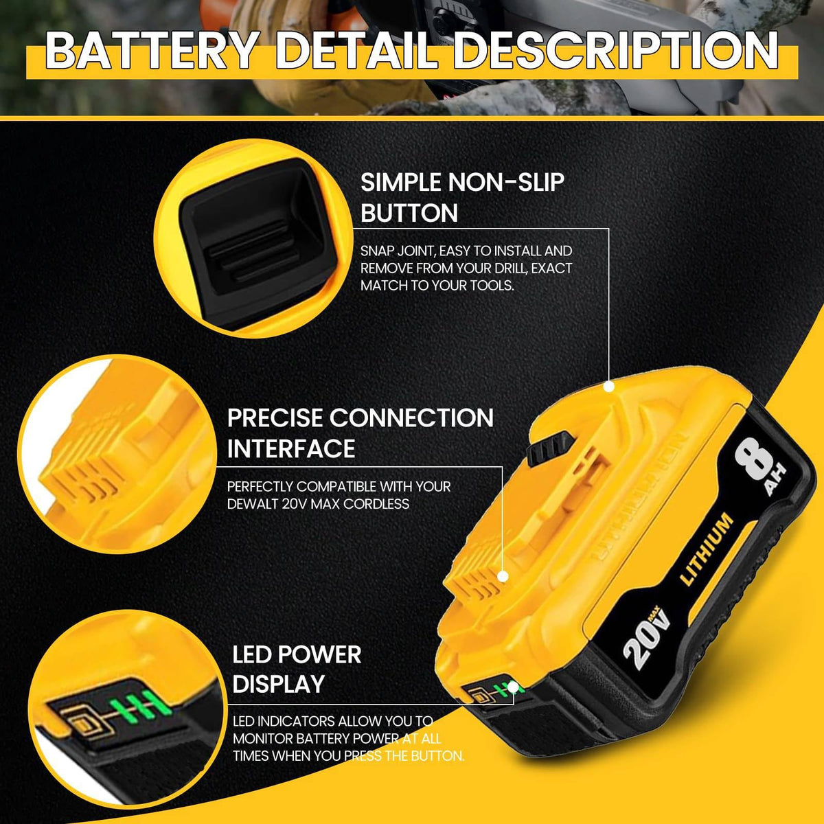 8000mAh Battery Replacement Y998170
