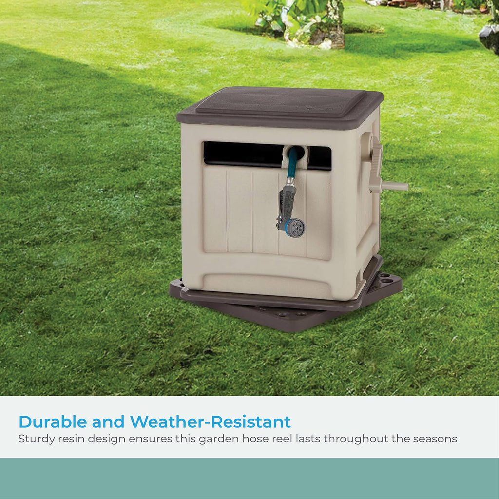 Swivel Hideaway Hose Reel with Crank Handle P36088
