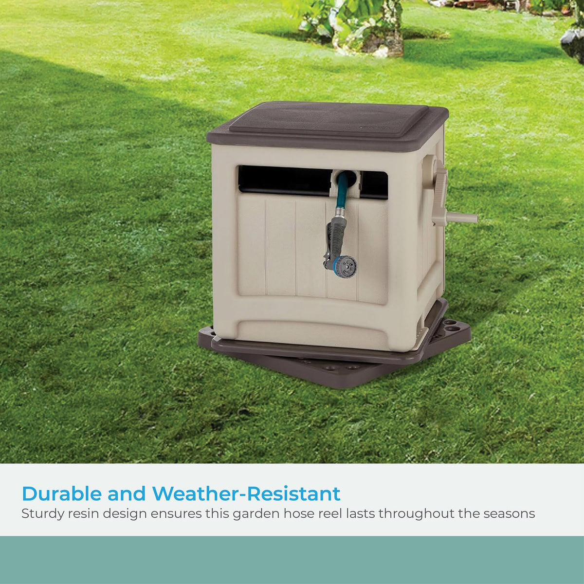 Swivel Hideaway Hose Reel with Crank Handle P36088