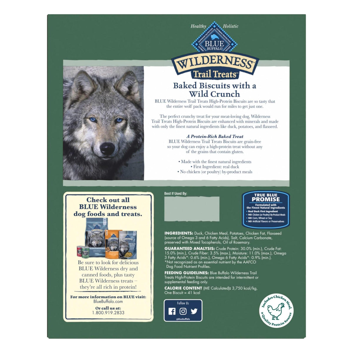 High Protein Grain Free Duck Recipe Dog Biscuits 36-oz O53267