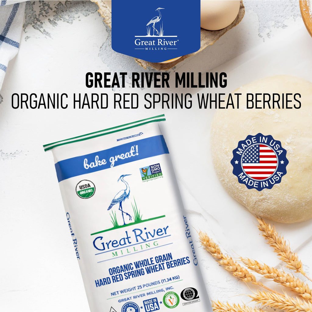 Organic Hard Red Spring Wheat Berries, 25 lb T876