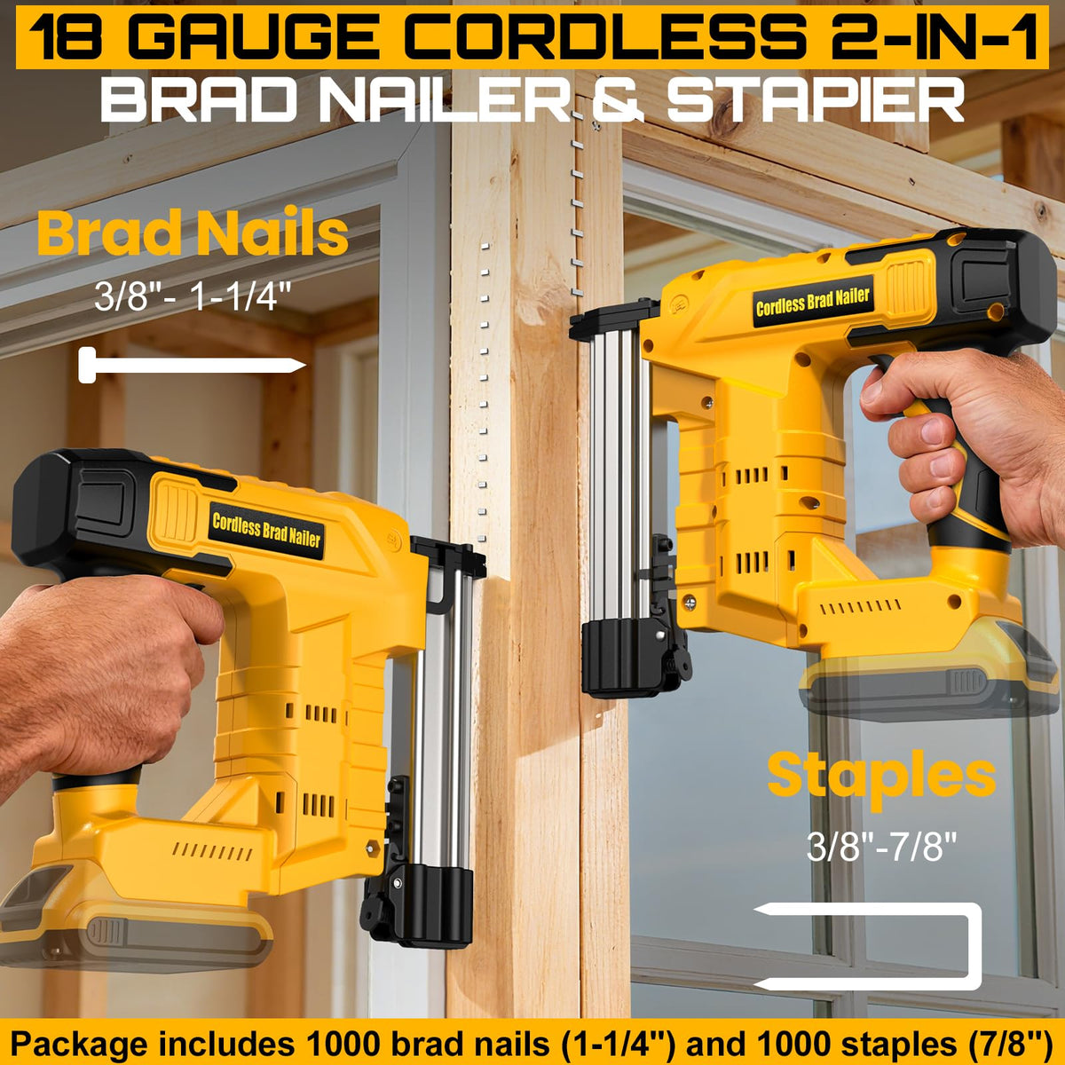 18 Gauge Cordless Brad Nailer & Staple Gun G490