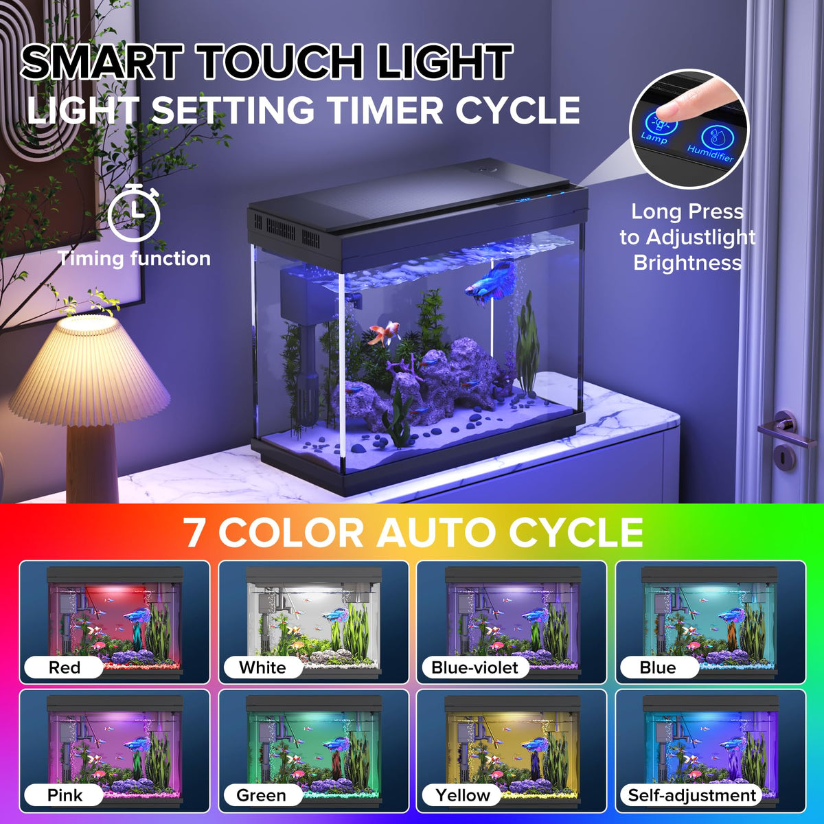 2.4-Gallon Aquarium Starter Kit with Quiet Pump F3936