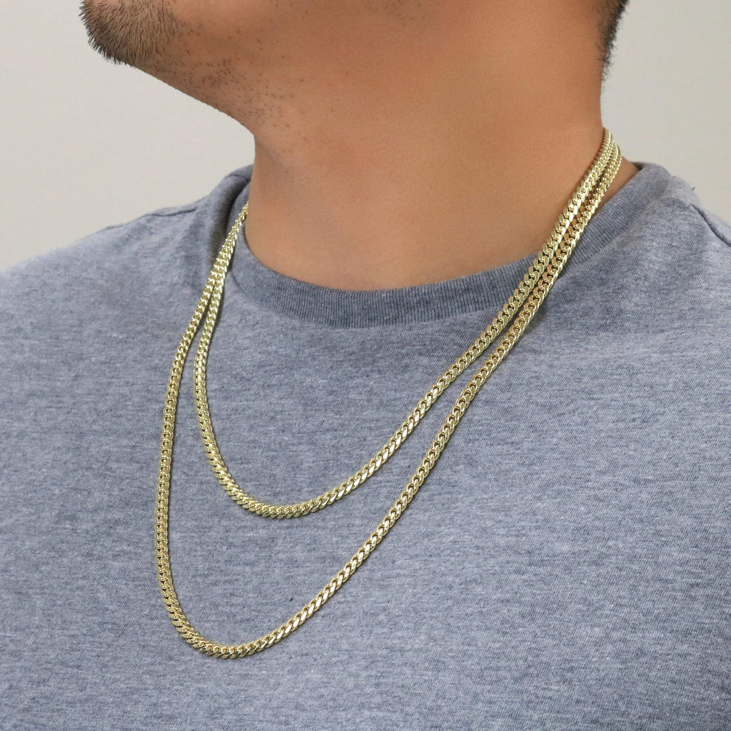 14k Yellow Gold Cuban Link Chain Necklace B431516