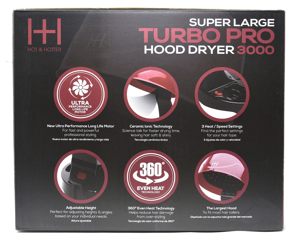 Large Ceramic Ionic Hood Hair Dryer with Adjustable Height T165