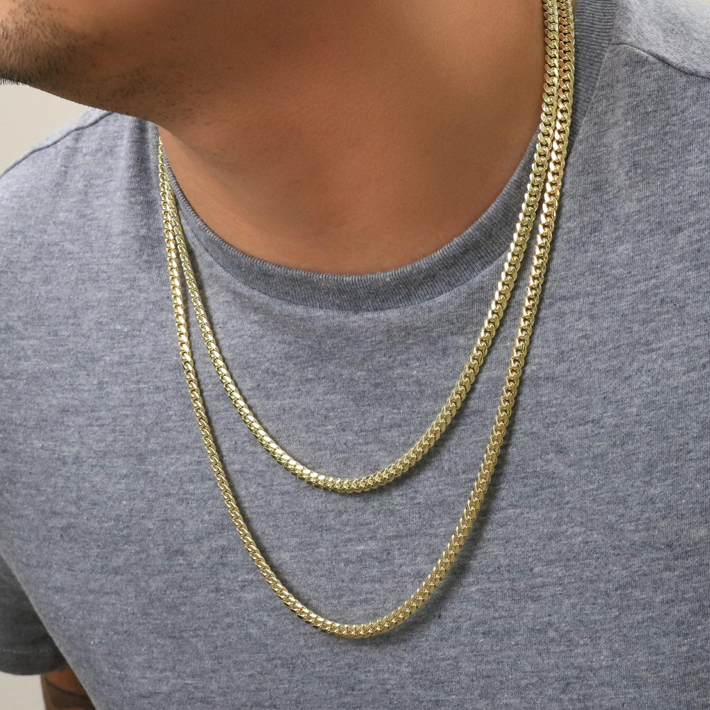 14k Yellow Gold Cuban Link Chain Necklace B431516